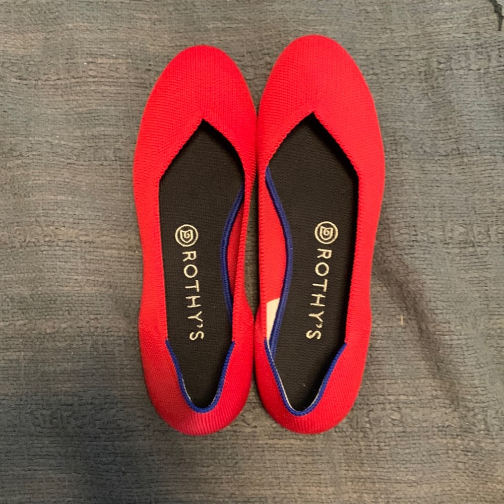 Rothy’s red flats 8.5
